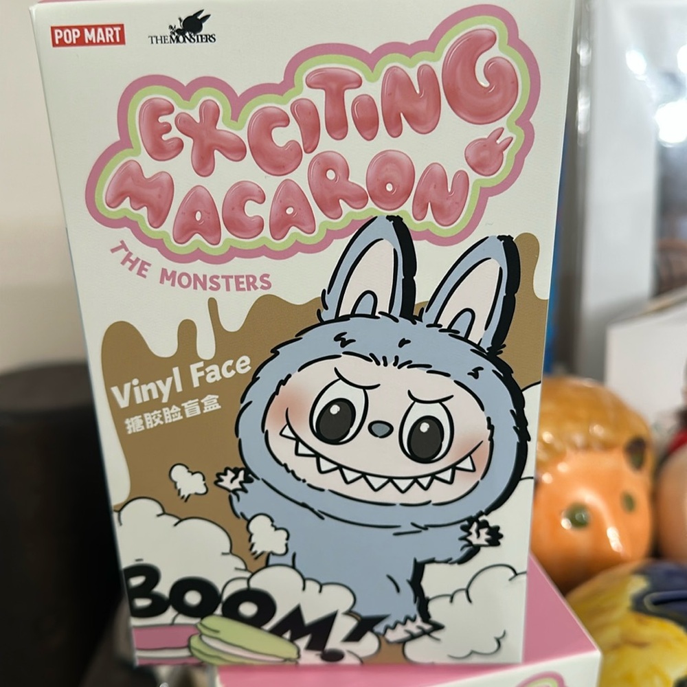 Authentic pop mart exciting macaron labubu- sesame bean (SEALED BOX)